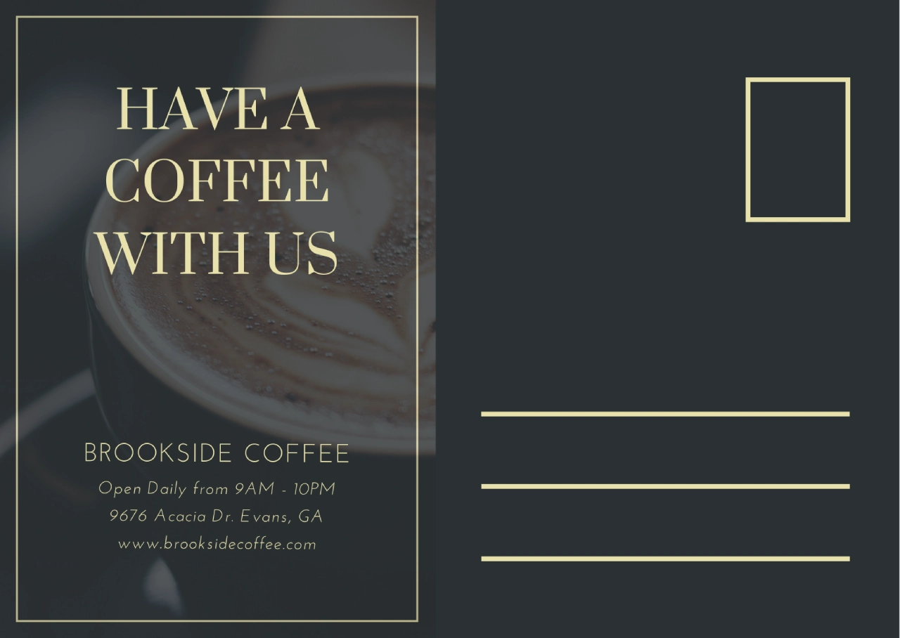 Dark-Blue-Coffee-House-Direct-Mail-Postcard-1